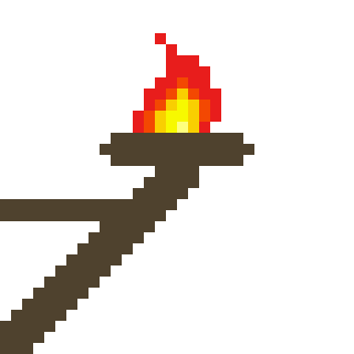 Torch with flame animation